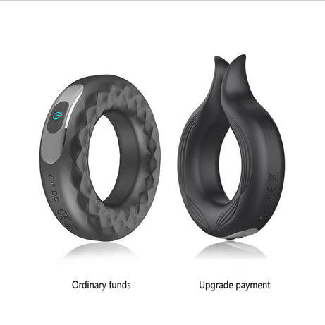 Donut Lock Sperm Ring Rechargeable Silicone Vibrating Round Ring