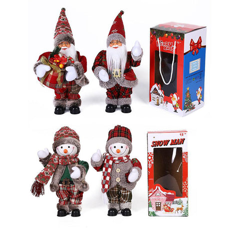 30CM electric Christmas Old Man decorations Christmas toys gifts Christmas music electric swing old man