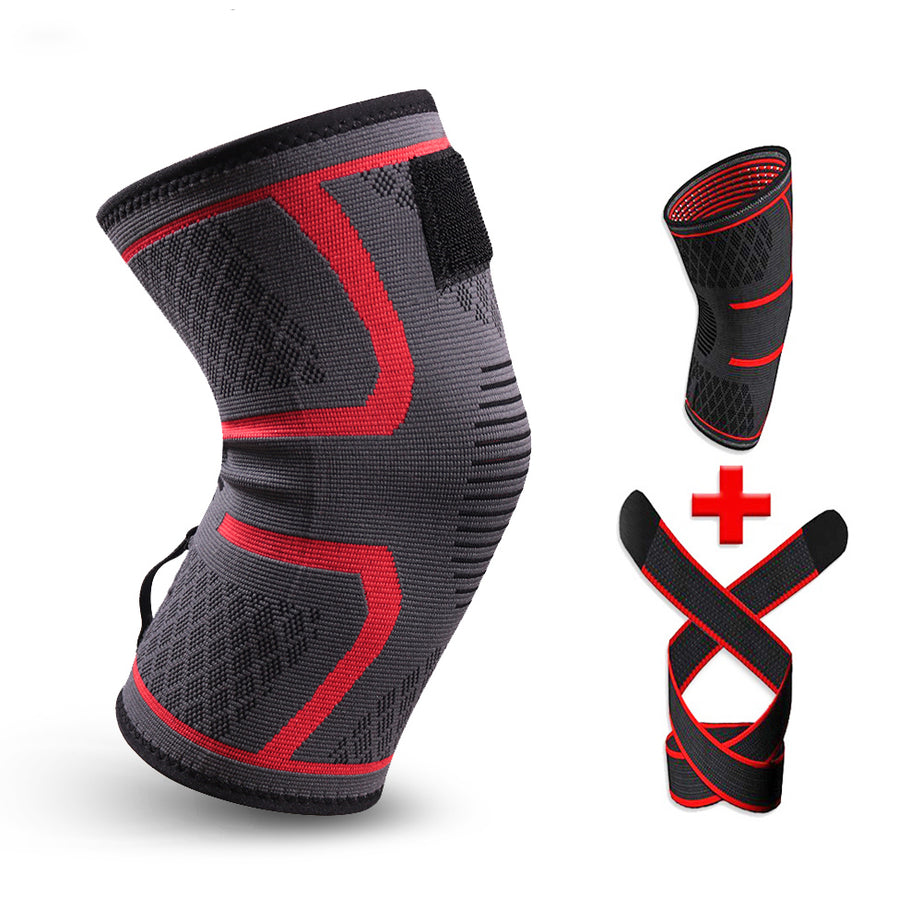 1PC New Band Removable Pressurized Knee Pads Braces Knee Support Crossfit Fitness Running Sports Knee Protector Knee Sleeve