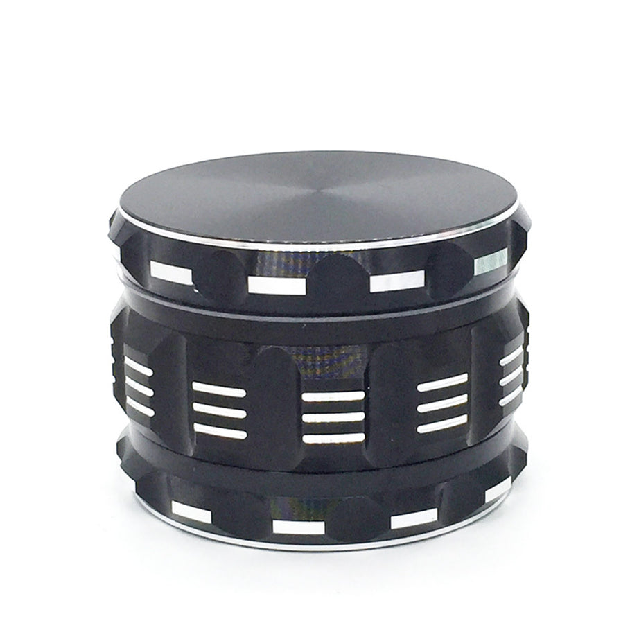 New Metal Pattern Polygonal Aluminum Alloy 4-layer Smoke Grinder