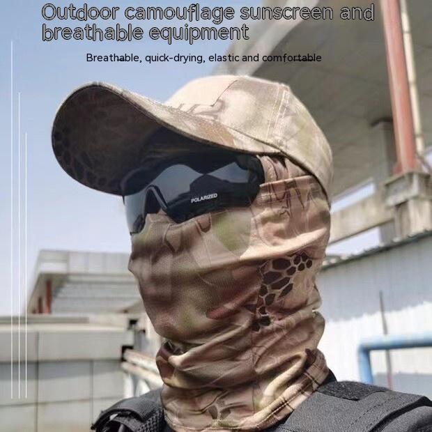 Camouflage Baseball Cap Mask Set Outdoor Mountaineering