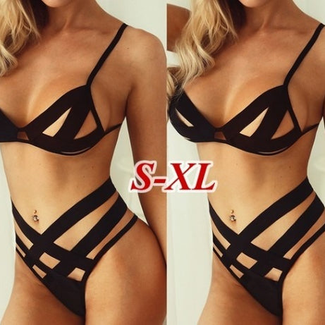 Three Point Bundle Set Black Lingerie