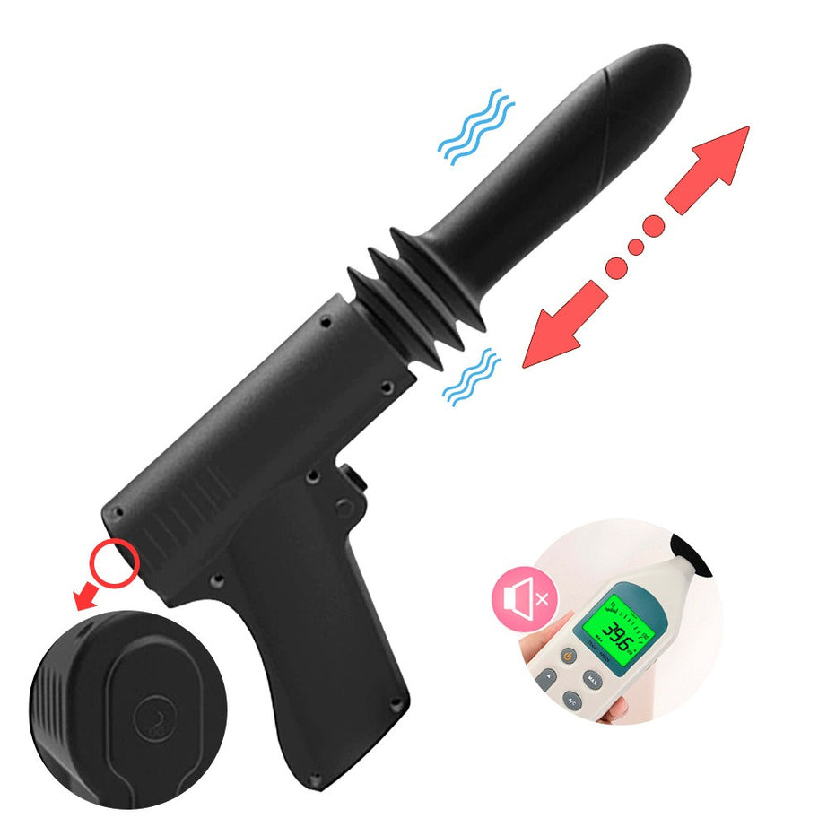 Simulation Phallus Pistol Automatic Retractable Massage Vibrator