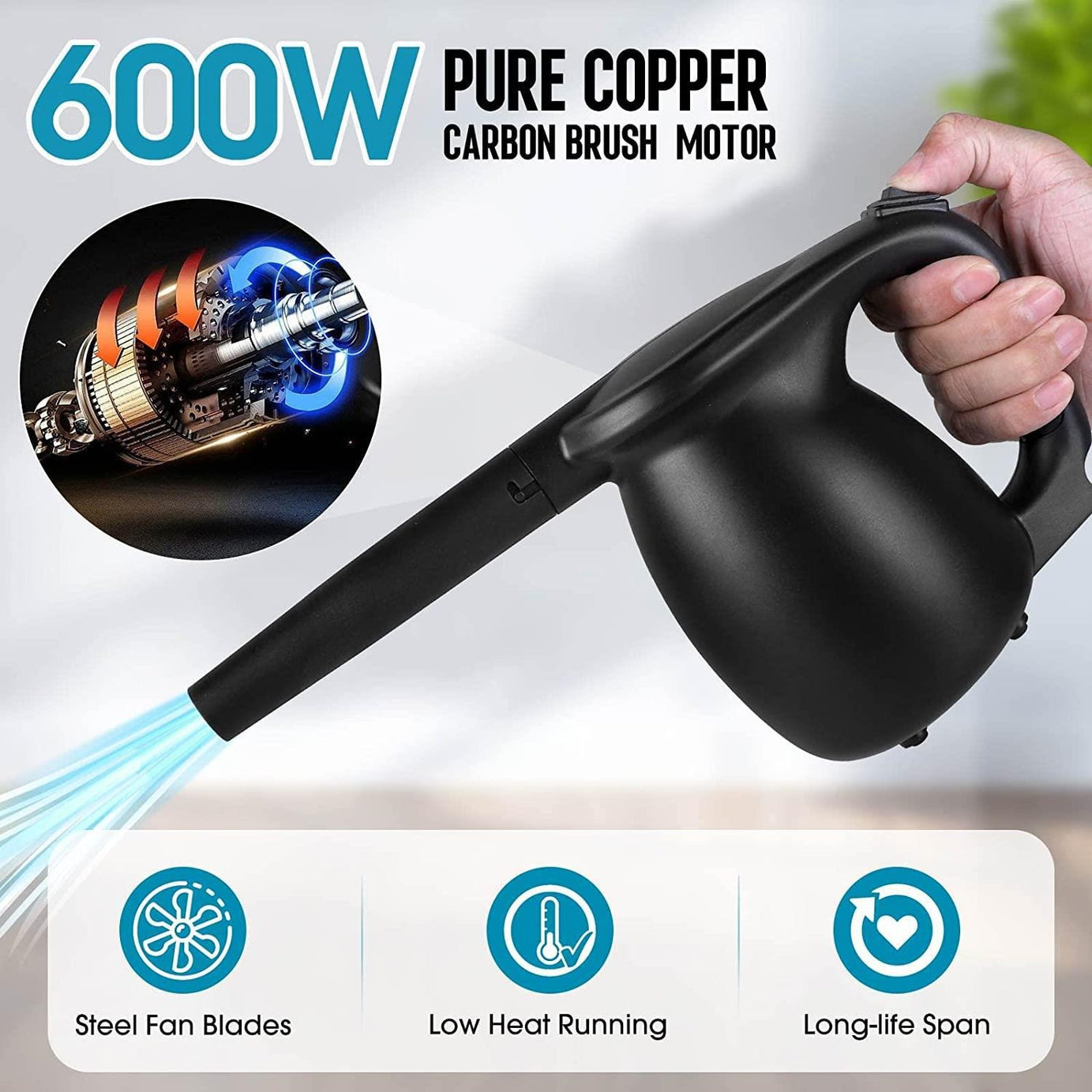 High Power USB Wireless Portable Small Dust Blower