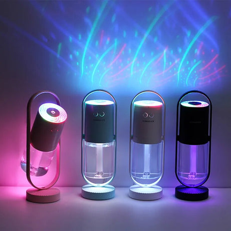 Mini Atomizing Night Light USB Projection Bedroom Humidifier Colorful Lamp