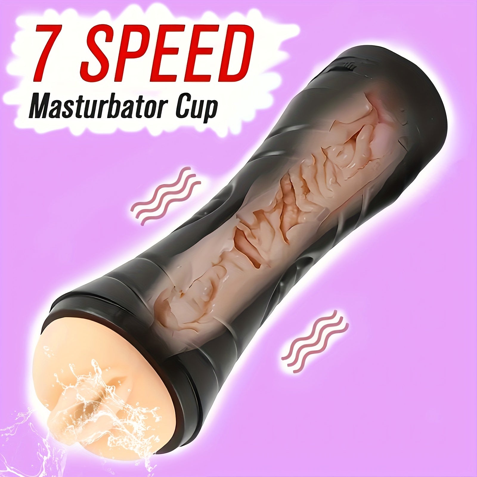 1pc Masturbation Cup Men's Vibrating Simulation Male Masturbator Waterproof Oral Sex Vaginal Sex Cup Adult Supplies