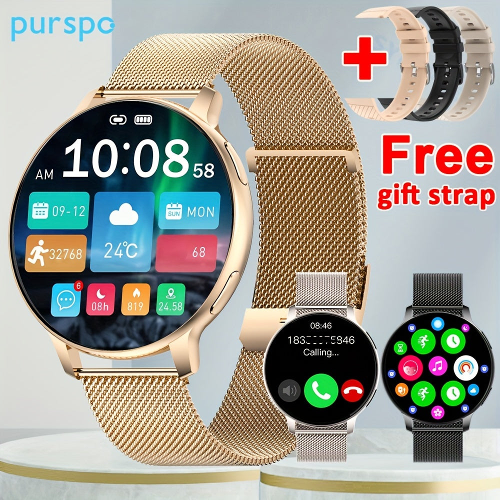 Women's Smart Watch for iPhone and Android - Wireless Call Fitness Watch with Music Control and 100+ Sport Modes - Great Gift for Wife or Girlfriend