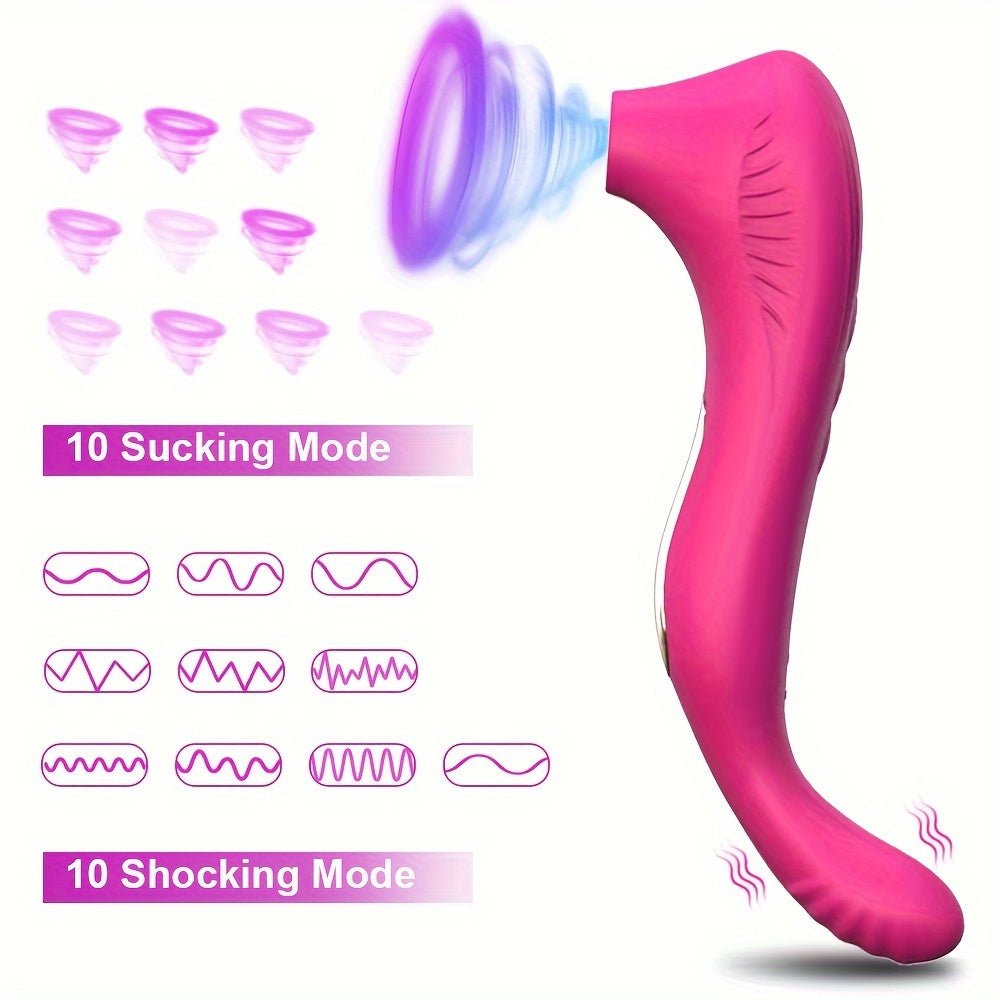 1pc Small Seahorse Sucking Vibrator Mini Sucking Device, 10 Frequency Vibration Female Private Toys, Adult Sexy Sex Supplies